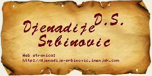 Đenadije Srbinović vizit kartica
